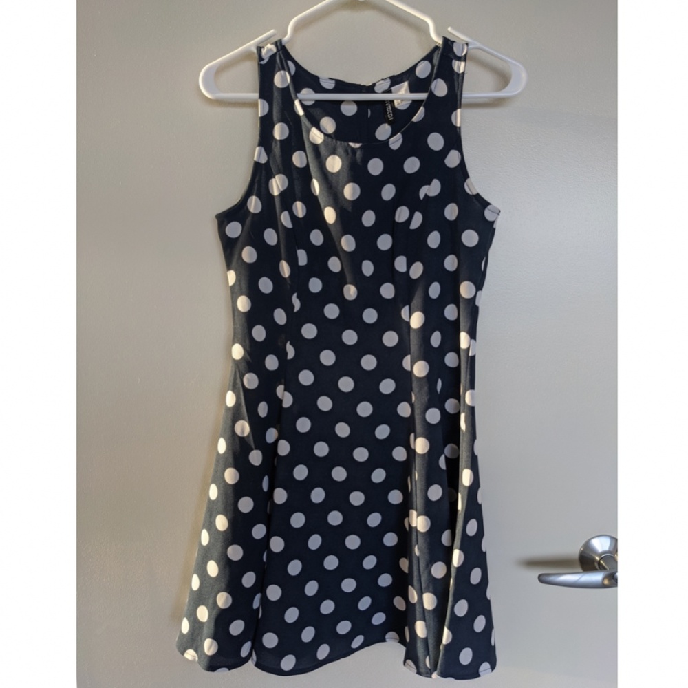 Divided Polka Drop ALine Dress